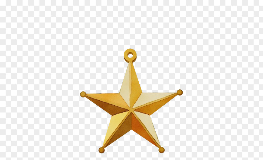 Metal Star Yellow PNG