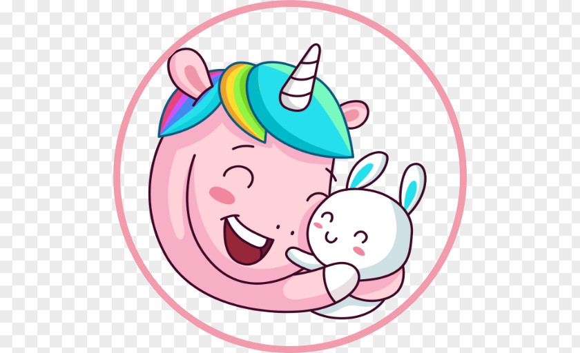 Sticker Telegram VKontakte Viber Unicorn PNG