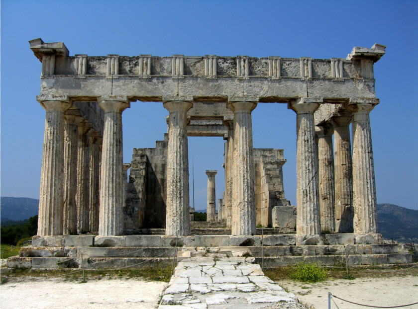 Column Temple Of Aphaea Olympian Zeus, Athens Artemis, Corfu PNG