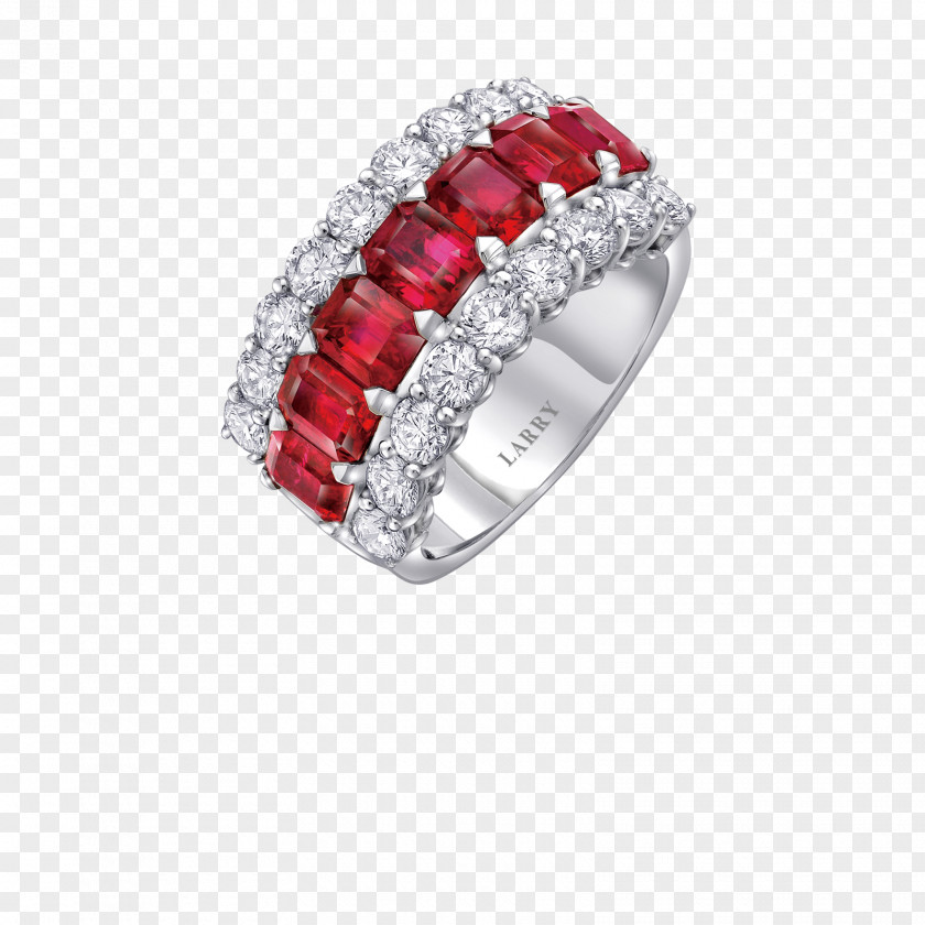 Jewellery Ruby Silver Crystal Wedding Ring PNG