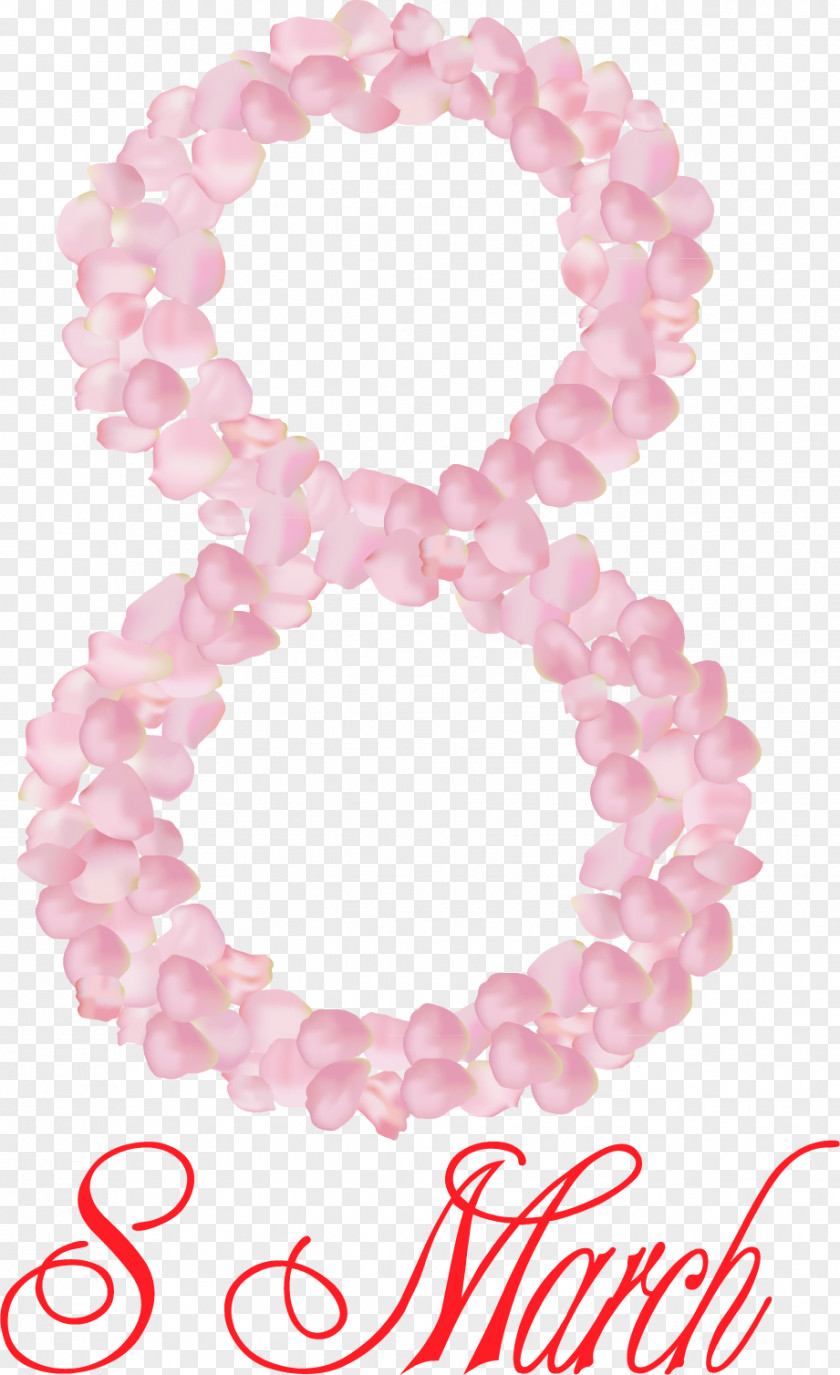 March Pink 8 Clip Art PNG