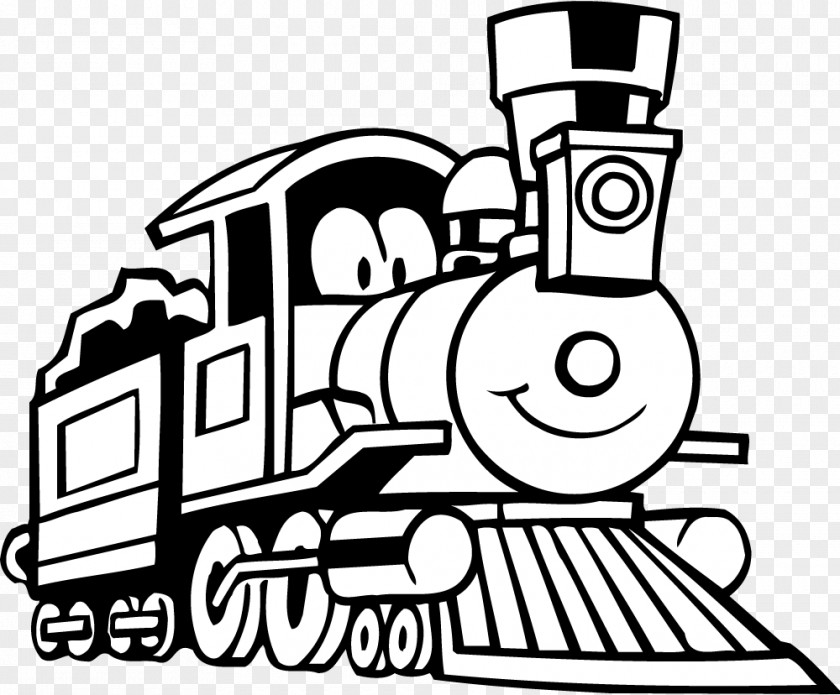 Pull Coal Trucks Train Monorail Rail Transport Coloring Book Child PNG