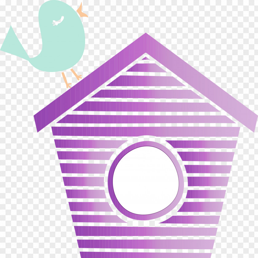 Purple Line Birdhouse PNG