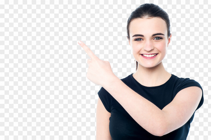 Smiling Young Girl Stock Photography Female PNG photography Female, girl, woman pointing to her right clipart PNG