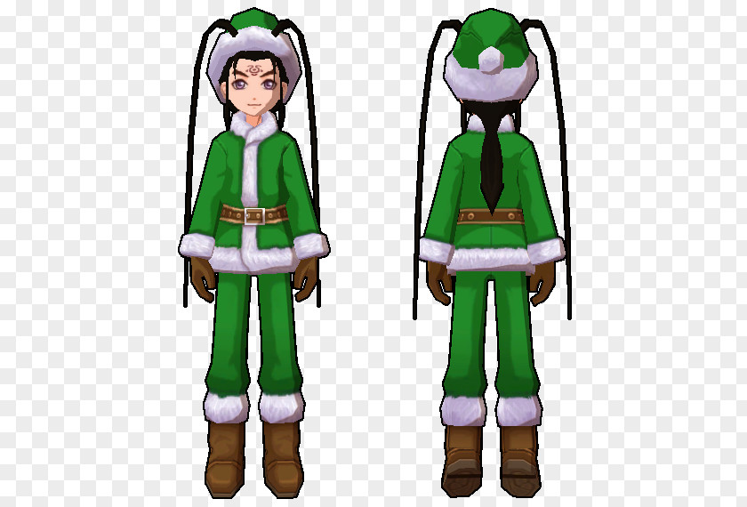 Summer Santa Costume Design Figurine Cartoon Character PNG
