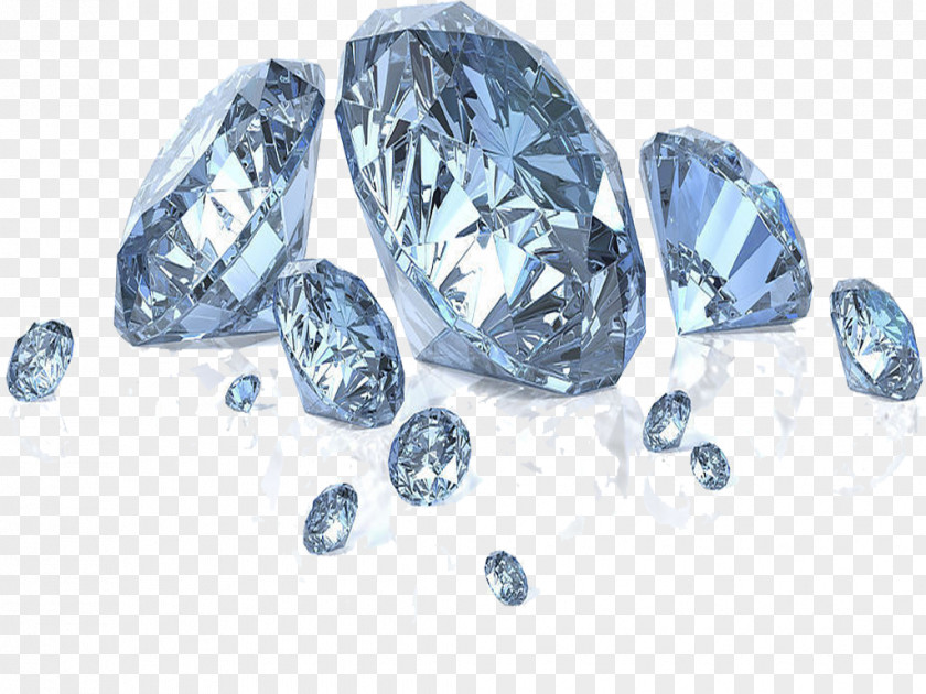 Diamond Reflection Sapphire Wallpaper PNG