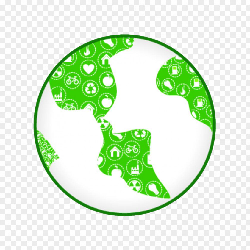 Green Earth Drawing Icon PNG