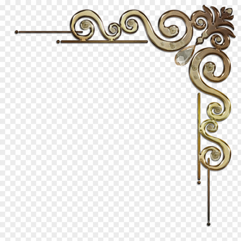 Metal Brass Ornament Rectangle PNG