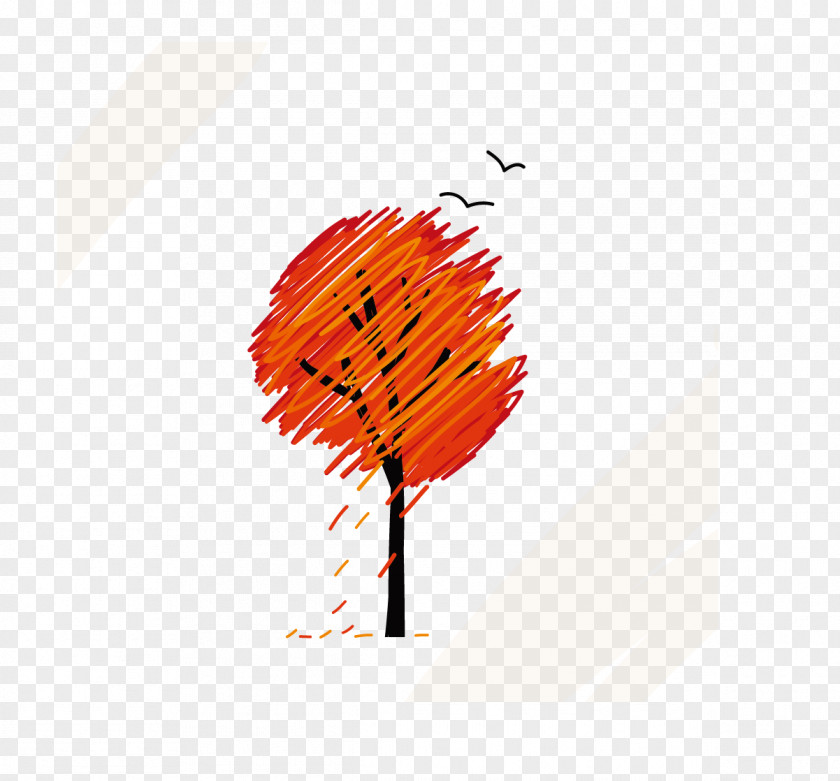 Vector Autumn Tree Graphic Design Clip Art PNG