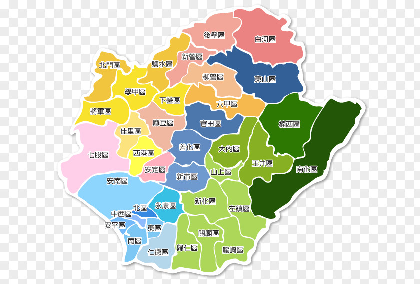Ach Map North District, Tainan Taipei Madou District Provincial City PNG