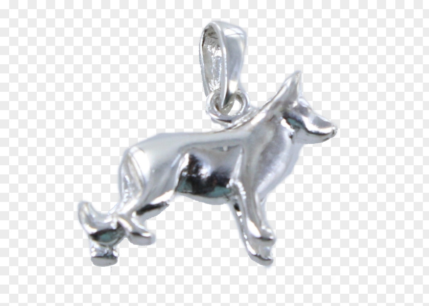 Dog Locket Silver Body Jewellery PNG