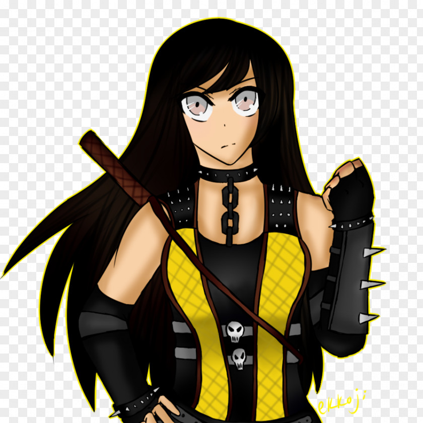 Hellfire Black Hair Cartoon Character PNG