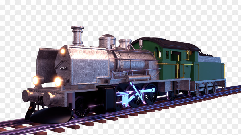 Hand-painted Toy Train Rail Transport Diesel Locomotive Railroad Car PNG