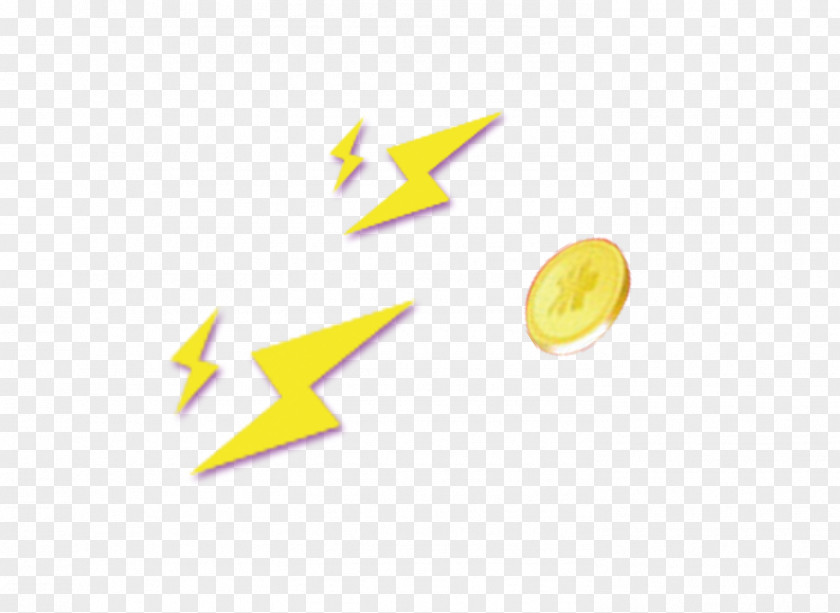 Lightning Gold Yellow Pattern PNG