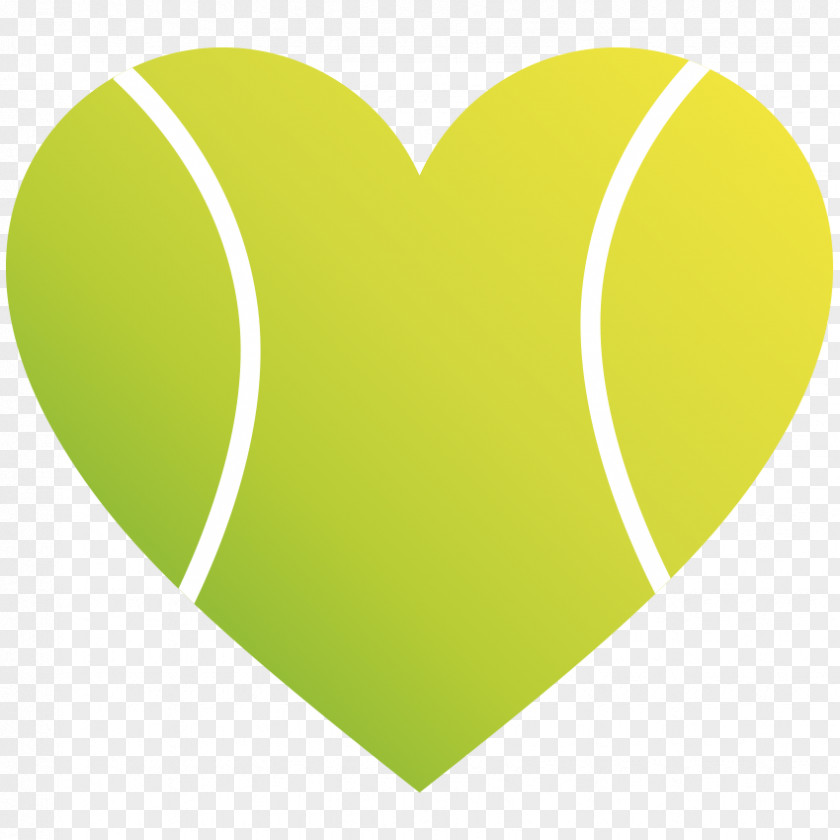 Tennis Ball Heart Balls Decal PNG