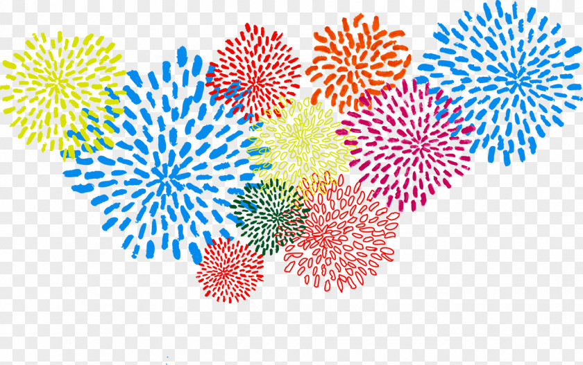 Fireworks Abstraction Vecteur Watercolor Painting PNG