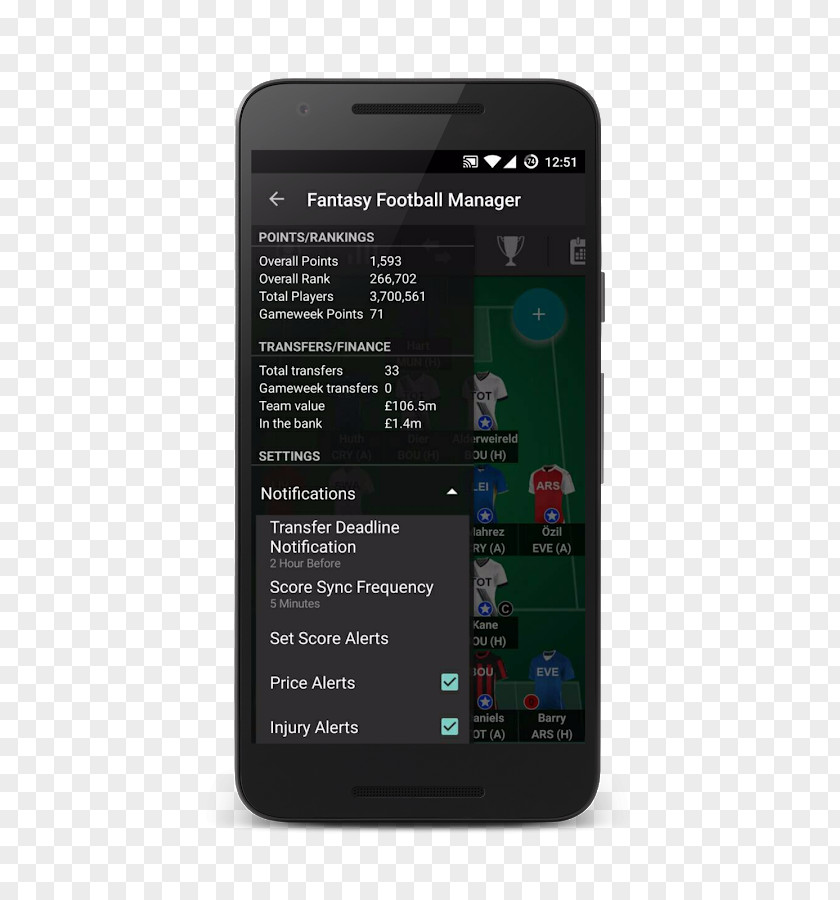 Smartphone Feature Phone Football Manager Pro Android PNG