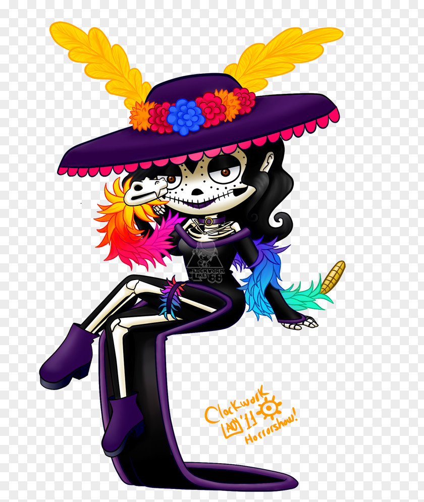 Cartoon Camera La Calavera Catrina Drawing Digital Art Illustration PNG