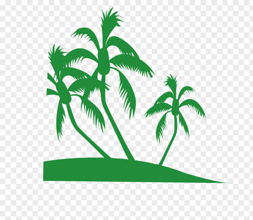 Cartoon Illustration Of Green Coconut Trees Africa Euclidean Vector PNG