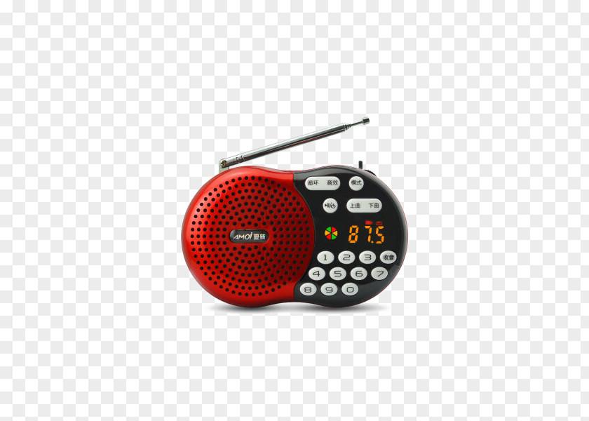 Amoi (Amoi) Portable Speaker Red Radio Elderly Loudspeaker MP3 Player Stereophonic Sound Walkman Audio Electronics PNG