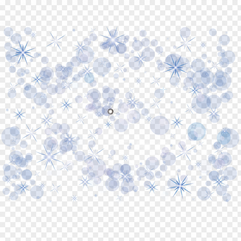 Blue Glowing Stars Sky Pattern PNG