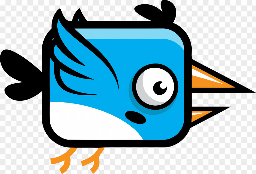 Flying Bird Blue Flappy Sprite OpenGameArt.org PNG