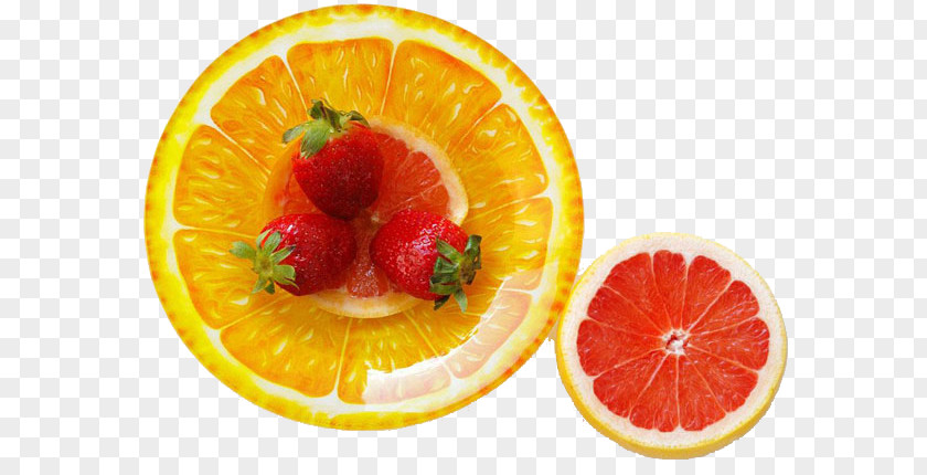 Grapefruit And Strawberries Strawberry Blood Orange Lemon Pomelo PNG