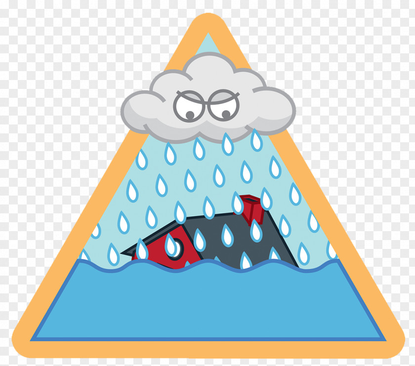The Storm Drowned House Flood Drawing Clip Art PNG