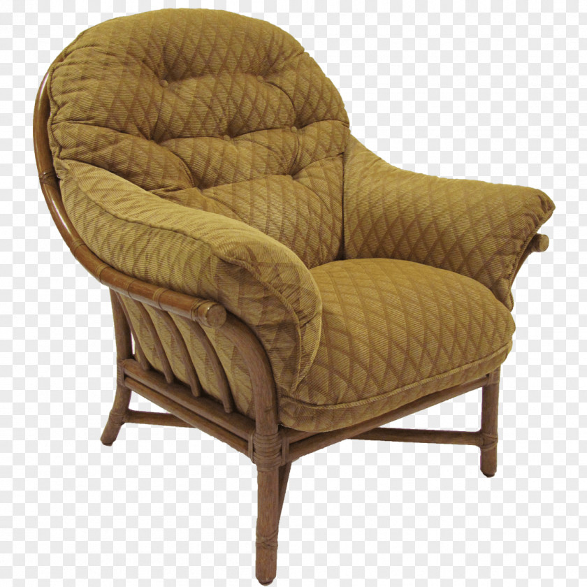 Chair Rattan Club Foot Rests Furniture PNG