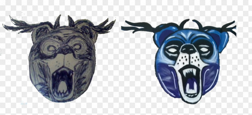 Graffiti School Horse Cobalt Blue Headgear PNG