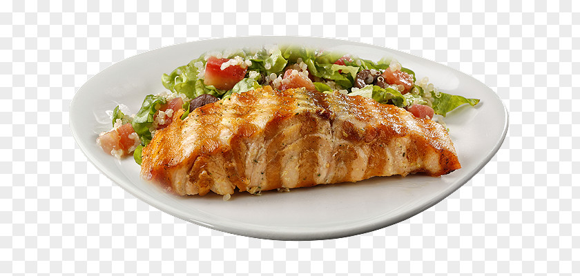 Grilled Salmon Dish Pizza Vinaigrette Fish Delivery PNG