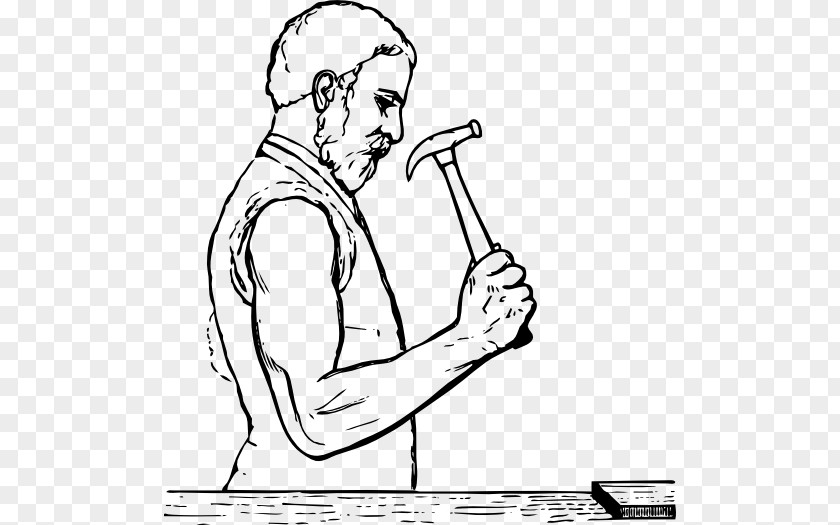 Hammer Coloring Book Tool Clip Art PNG