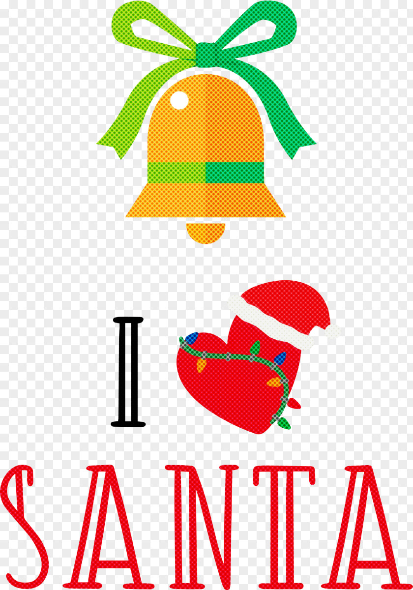 I Love Santa Christmas PNG