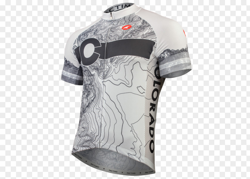 White Short Sleeves Cycling Jersey T-shirt Sleeve PNG