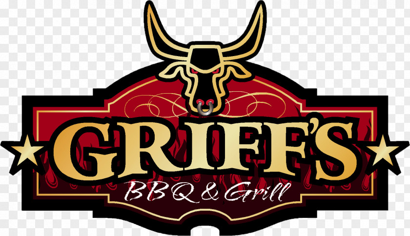 Beer Battered Onion Rings Barbecue Logo Griff's BBQ & Grill Brand Font PNG