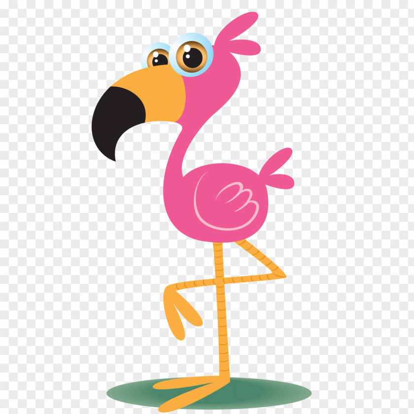 Cartoon Bird Vector Material Flamingos Illustration PNG