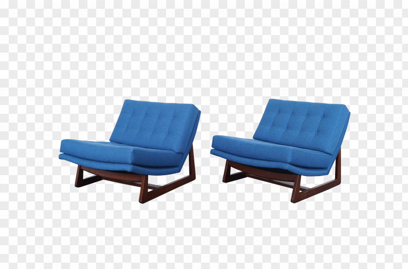 Club Chair Electric Blue Modern Background PNG