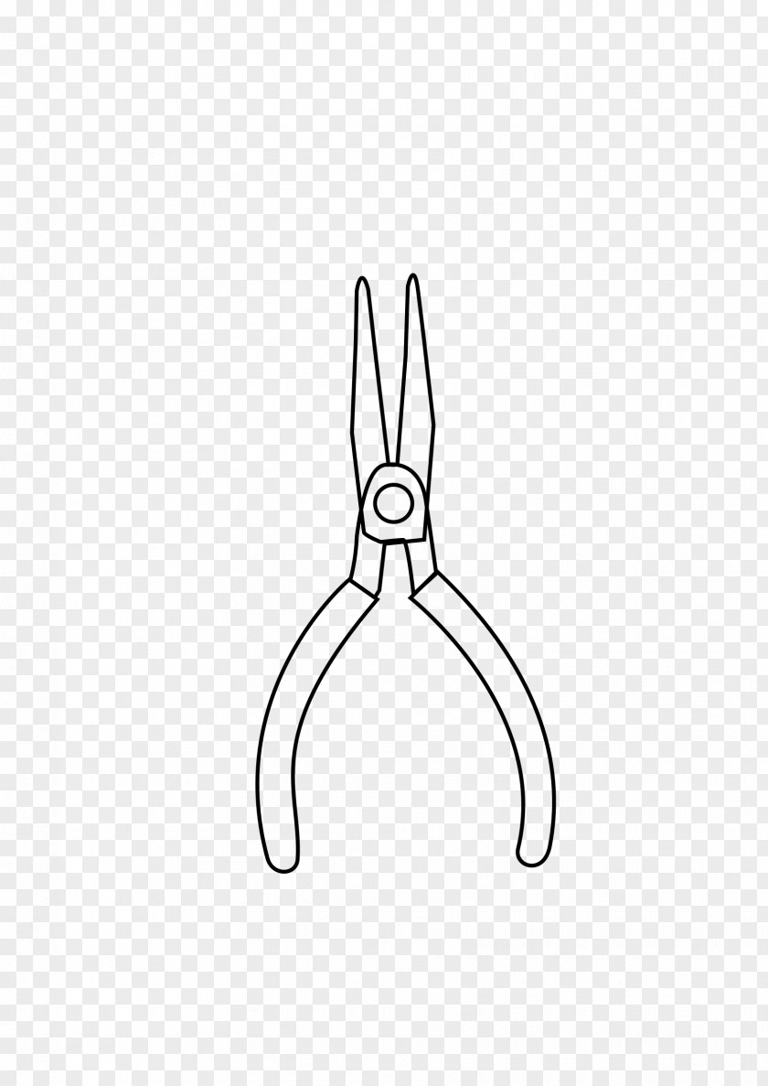 Tweezers Drawing Line Art Tool PNG