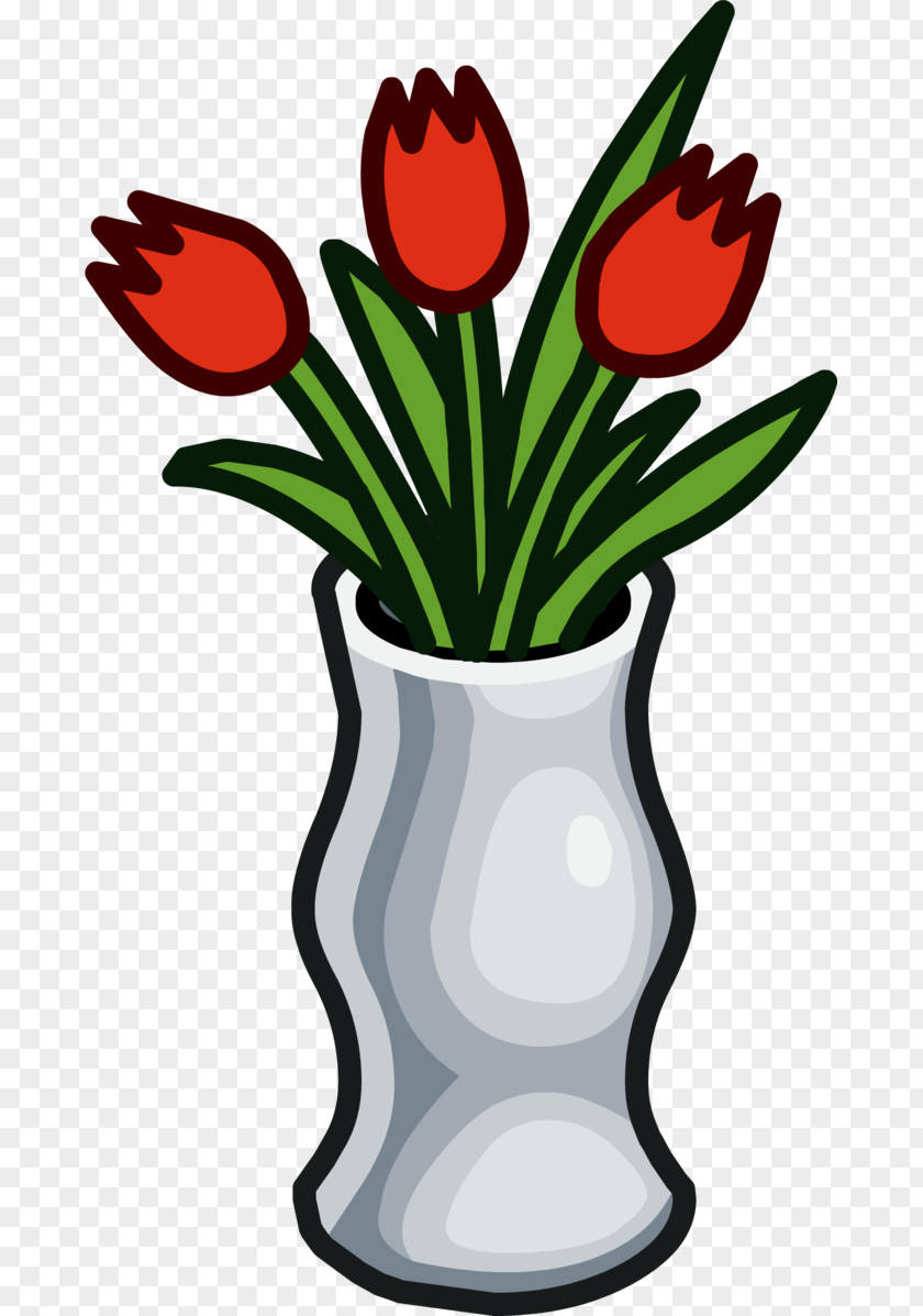 Vase Cut Flowers Club Penguin Tulip Clip Art PNG