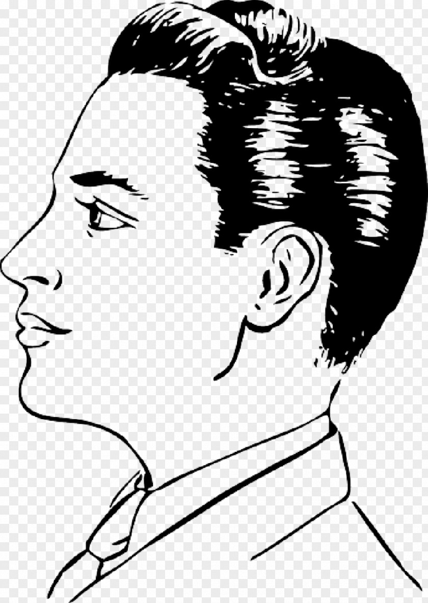 Creative Men's Hairstyle Drawing Face Clip Art PNG