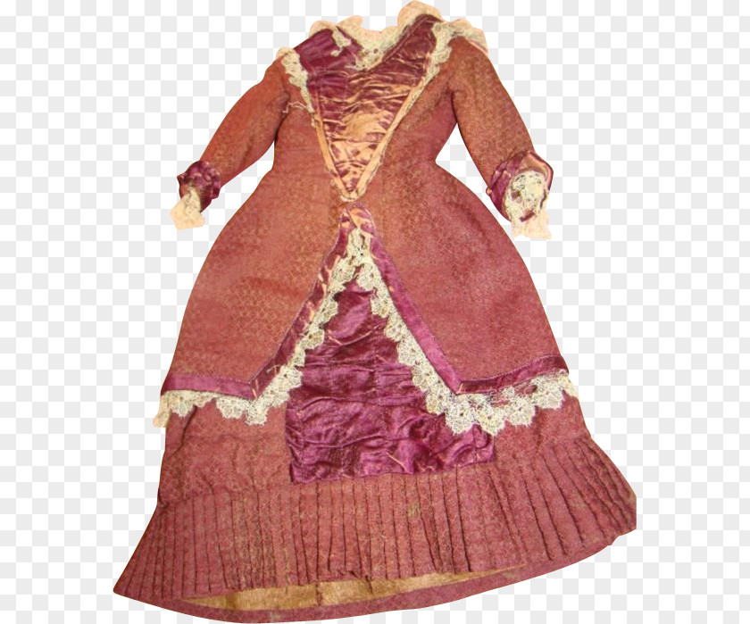 Dress Gown Pink M Costume PNG