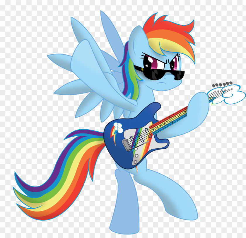 Guitar Pony Rainbow Dash Rarity Pinkie Pie Applejack PNG