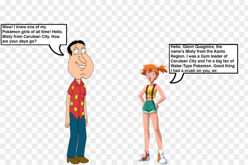 Gym Quotes Misty Ash Ketchum Pokémon Cerulean City Glenn Quagmire PNG