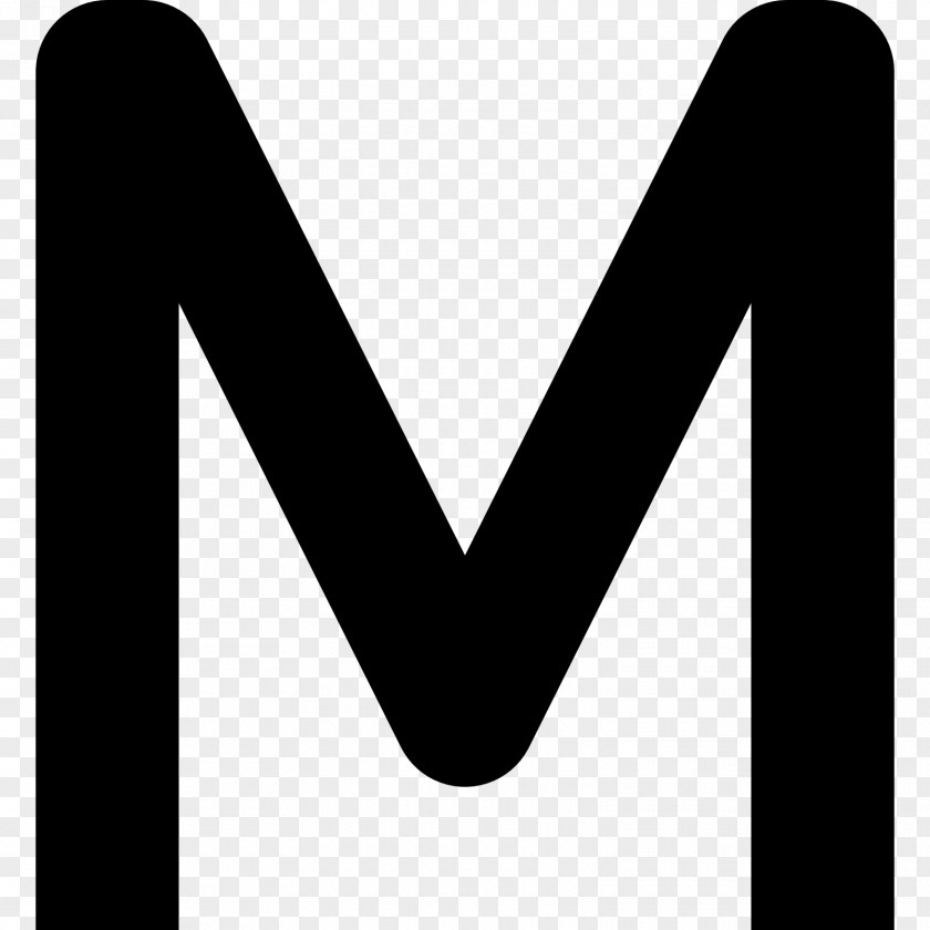 Letter M The Bard's Tale Monochrome Font PNG