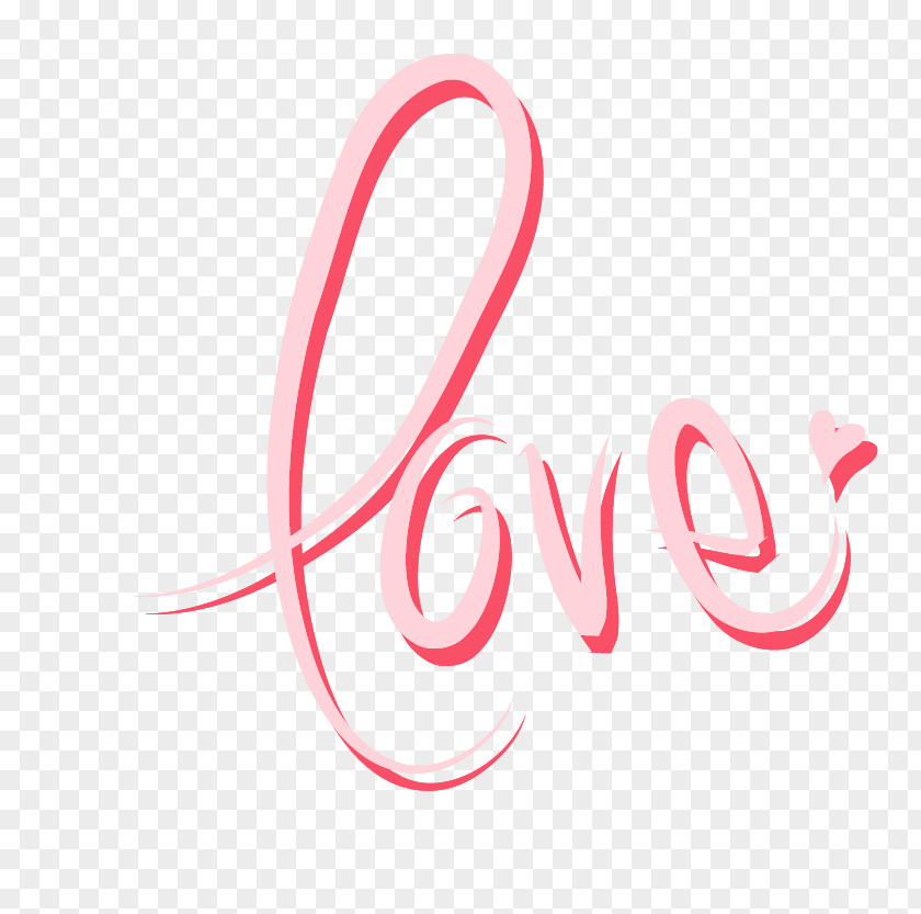 Pink LOVE Word Art Vector Love Font PNG