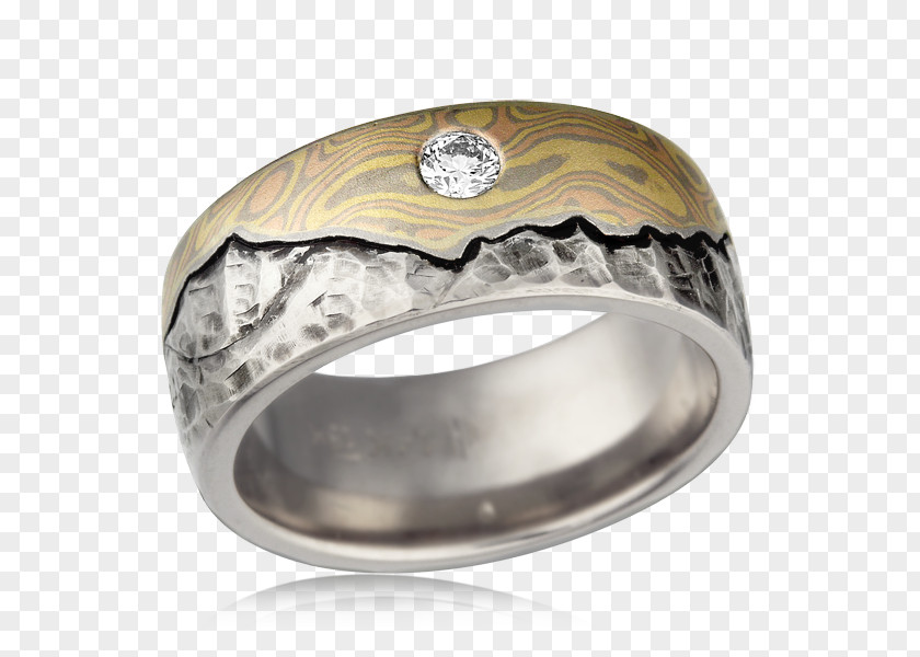 Ring Wedding Mokume-gane Size PNG