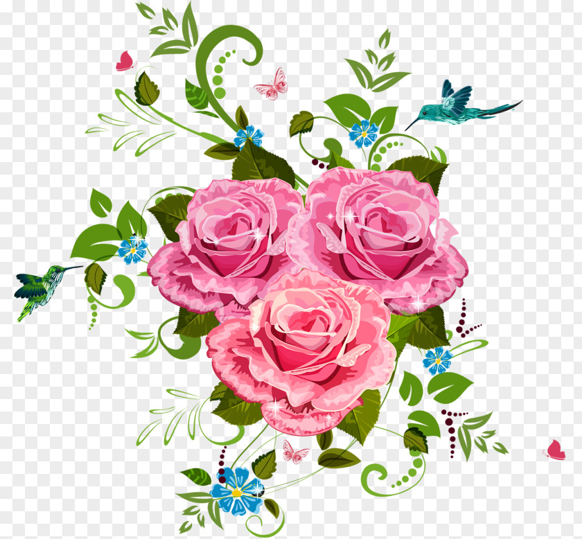 Rose Watercolor Painting Floral Design PNG