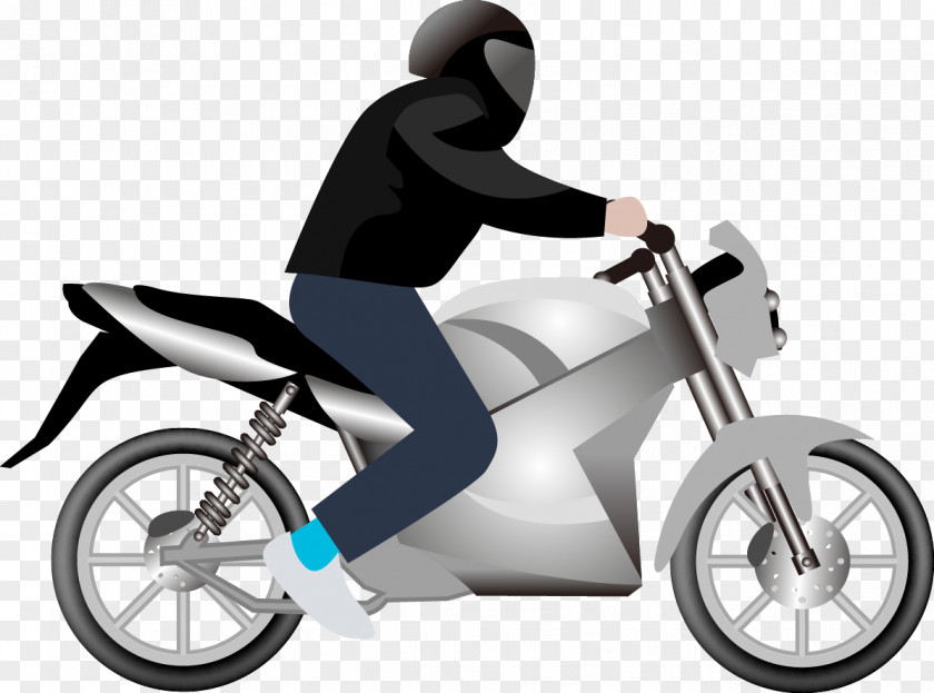 Vector Man On A Motorbike Car Motorcycle Clip Art PNG
