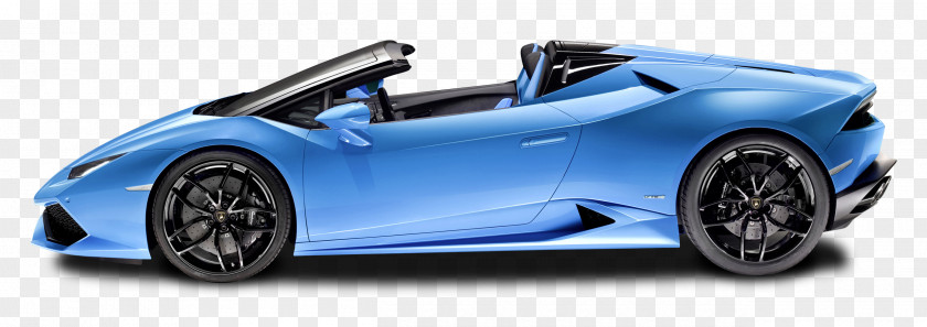 Blue Lamborghini Huracan LP 610 4 Spyder Side View Car 2015 610-4 2017 LP610-4S PNG