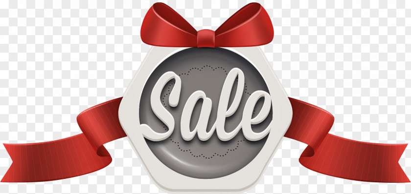 Simple Red Ribbon Sales Promotion Advertising PNG